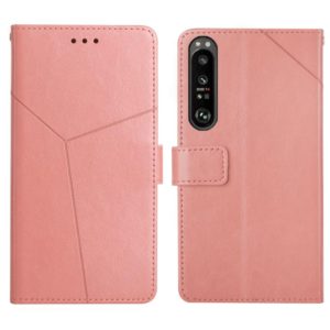 For Sony Xperia 1 III Y Stitching Horizontal Flip Leather Phone Case with Holder & Card Slots & Wallet & Photo Frame(Rose Gold) (OEM)