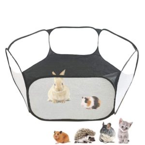 Portable Small Animal Game Fence Folding Outdoor Interior Pet Tent(Black Opp Bag) (OEM)