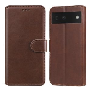 Classic Calf Texture PU + TPU Horizontal Flip Leather Case with Holder & Card Slots & Wallet For Google Pixel 6(Brown) (OEM)