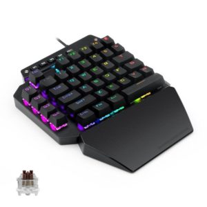 K700 44 Keys RGB Luminous Switchable Axis Gaming One-Handed Keyboard, Cable Length: 1m(Tea Shaft) (OEM)