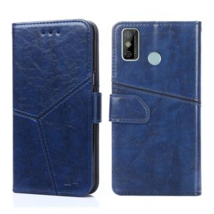 For Tecno Spark 6 GO Geometric Stitching Horizontal Flip Leather Phone Case(Blue) (OEM)