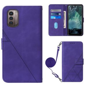 For Nokia G21/G11 Crossbody 3D Embossed Flip Leather Phone Case(Purple) (OEM)