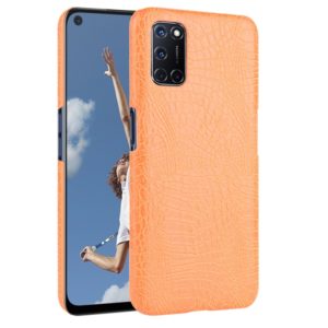 For Oppo A92/A52/A72 Shockproof Crocodile Texture PC + PU Case(Orabge) (OEM)