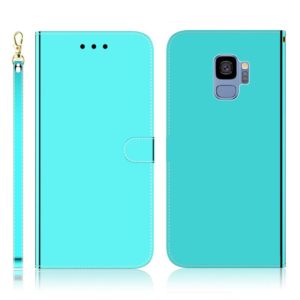 For Galaxy S9 Imitated Mirror Surface Horizontal Flip Leather Case with Holder & Card Slots & Wallet & Lanyard(Mint Green) (OEM)