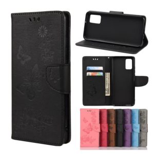 For Samsung Galaxy A32 5G Butterflies Embossing Horizontal Flip Leather Case with Holder & Card Slots & Wallet(Black) (OEM)