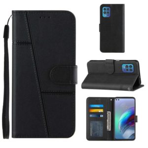 For Motorola Moto G100 / Edge S Stitching Calf Texture Buckle Leather Phone Case(Black) (OEM)