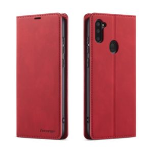 For Samsung Galaxy A11 Forwenw Dream Series Oil Edge Strong Magnetism Horizontal Flip Leather Case with Holder & Card Slots & Wallet & Photo Frame(Red) (Forwenw) (OEM)