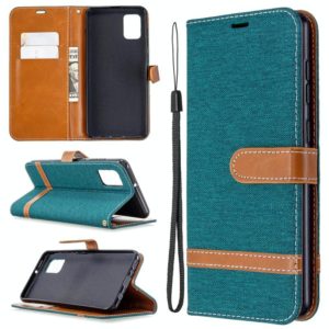 For Samsung Galaxy A31 Denim Texture Horizontal Flip Leather Case with Holder & Card Slots & Wallet & Lanyard(Green) (OEM)