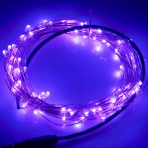 10m 12V 6W 500LM LED Silver Wire String Light, SMD-0603 Festival Lamp / Decoration Light Strip(Purple Light) (OEM)