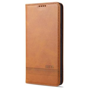 For vivo X60 5G AZNS Magnetic Calf Texture Horizontal Flip Leather Case with Card Slots & Holder & Wallet(Light Brown) (AZNS) (OEM)