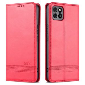 AZNS Magnetic Calf Texture Horizontal Flip Leather Case with Card Slots & Holder & Wallet For Honor Play 20(Red) (OEM)