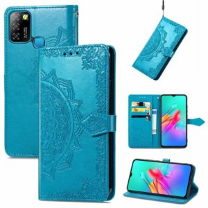 For Infinix Smart 5 Mandala Embossing Pattern Horizontal Flip Leather Case with Holder & Card Slots & Wallet & Lanyard(Blue) (OEM)