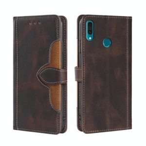 For Huawei Y9 2019 / Enjoy 9 Plus Skin Feel Straw Hat Magnetic Buckle Leather Phone Case(Brown) (OEM)