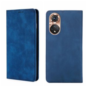 For Honor 50 Skin Feel Magnetic Horizontal Flip Leather Phone Case(Blue) (OEM)