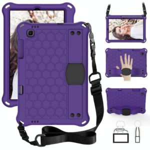 For Samsung Galaxy Tab S6 Lite P610 Honeycomb EVA + PC Shockproof Case with Strap(Purple+Black) (OEM)