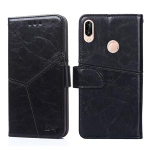 For Huawei P20 lite / nova 3e Geometric Stitching Horizontal Flip TPU + PU Leather Case with Holder & Card Slots & Wallet(Black) (OEM)