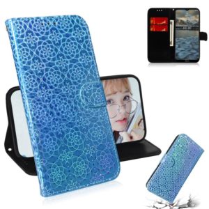 For Nokia 2.4 Solid Color Colorful Magnetic Buckle Horizontal Flip PU Leather Case with Holder & Card Slots & Wallet & Lanyard(Sky Blue) (OEM)