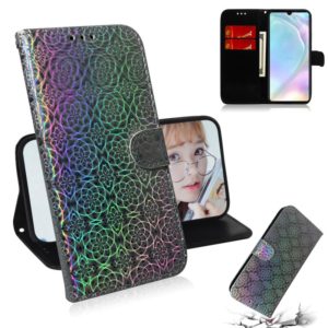 For Huawei P30 Solid Color Colorful Magnetic Buckle Horizontal Flip PU Leather Case with Holder & Card Slots & Wallet & Lanyard(Silver) (OEM)