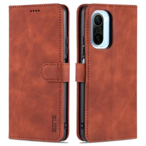 For Xiaomi Redmi K40 Pro AZNS Skin Feel Calf Texture Horizontal Flip Leather Case with Card Slots & Holder & Wallet(Brown) (AZNS) (OEM)