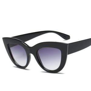 Cat Eye Mirrored Metal Frame UV400 Sunglasses for Women (OEM)