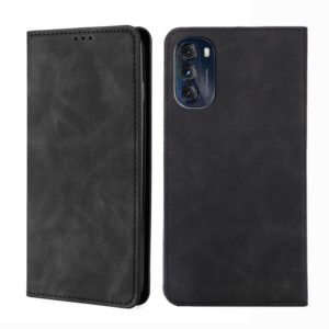 For Motorola Moto G 5G 2022 Skin Feel Magnetic Horizontal Flip Leather Phone Case(Black) (OEM)