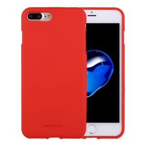 GOOSPERY SOFT FEELING for iPhone 8 Plus & 7 Plus Liquid State TPU Drop-proof Soft Protective Back Cover Case(Red) (GOOSPERY) (OEM)