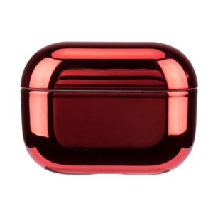For AirPods Pro Electroplated PC Earphones Shockproof Protective Case(Red) (OEM)