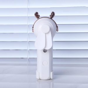 Handheld Hydrating Device Chargeable Fan Mini USB Charging Spray Humidification Small Fan(M11 White Deer) (OEM)