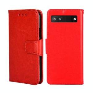 For Google Pixel 6A Crystal Texture Leather Phone Case(Red) (OEM)
