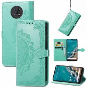 For Nokia G50 Mandala Embossing Pattern Horizontal Flip Leather Case with Holder & Card Slots & Wallet & Lanyard(Green) (OEM)