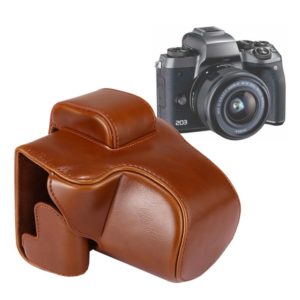 Full Body Camera PU Leather Case Bag with Strap for Canon EOS M5 (Brown) (OEM)