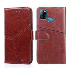 For Infinix Hot 10 Lite / Smart 5 X657 Geometric Stitching Horizontal Flip Leather Phone Case(Dark Brown) (OEM)