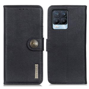 For OPPO Realme 8 / 8 Pro KHAZNEH Cowhide Texture Horizontal Flip Leather Case with Holder & Card Slots & Wallet(Black) (OEM)