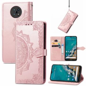 For Nokia G50 Mandala Embossing Pattern Horizontal Flip Leather Case with Holder & Card Slots & Wallet & Lanyard(Rose Gold) (OEM)
