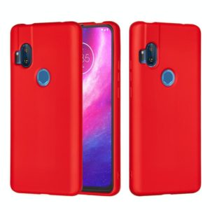 For Motorola Moto One Hyper Solid Color Liquid Silicone Dropproof Full Coverage Protective Case(Red) (OEM)