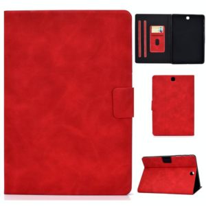 For Samsung Galaxy Tab A 9.7 T550/T555C Cowhide Texture Horizontal Flip Leather Case with Holder & Card Slots & Sleep / Wake-up Function(Red) (OEM)