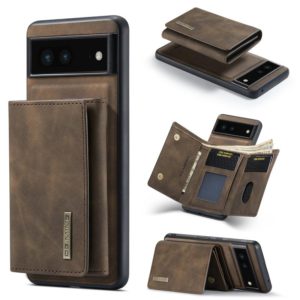 For Google Pixel 6A DG.MING M1 Series 3-Fold Multi Card Wallet + Magnetic Phone Case(Coffee) (DG.MING) (OEM)