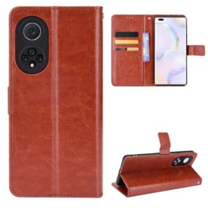 For Huawei nova 9 Pro / Honor 50 Pro Crazy Horse Texture Horizontal Flip Phone Leather Case with Holder & Card Slots & Lanyard(Brown) (OEM)