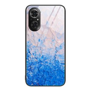 For Honor 50 SE Marble Pattern Glass Protective Phone Case(Ocean Waves) (OEM)