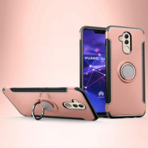 Magnetic 360 Degree Rotation Ring Holder Armor Protective Case for Huawei Mate 20 Lite (Rose Gold) (OEM)
