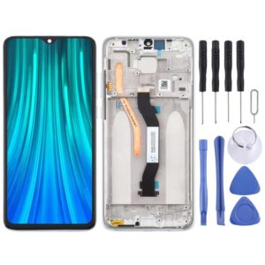 TFT LCD Screen for Xiaomi Redmi Note 8 Pro Digitizer Full Assembly with Frame (Double SIM Card Version)(White) (OEM)