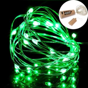 10 PCS LED Wine Bottle Cork Copper Wire String Light IP44 Waterproof Holiday Decoration Lamp, Style:2m 20LEDs(Green Light) (OEM)