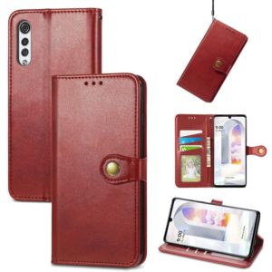 For LG Velvet 2 Pro Solid Color Leather Buckle Phone Case with Lanyard & Photo Frame & Card Slot & Wallet & Stand Function(Red) (OEM)