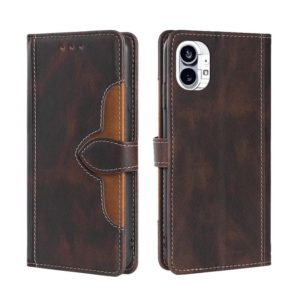 For Nothing Phone 1 Skin Feel Magnetic Buckle Leather Phone Case(Brown) (OEM)