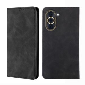 For Huawei nova 10 Pro Skin Feel Magnetic Horizontal Flip Leather Phone Case(Black) (OEM)