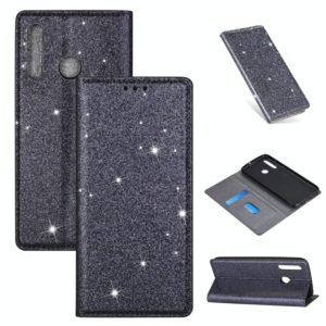 For Samsung Galaxy M30 Ultrathin Glitter Magnetic Horizontal Flip Leather Case with Holder & Card Slots(Gray) (OEM)