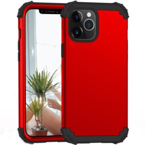 For iPhone 12 / 12 Pro PC+ Silicone Three-piece Anti-drop Mobile Phone Protective Back Cover(Red) (OEM)