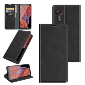 For Samsung Galaxy Xcover 5 / Xcover 5S Retro-skin Business Magnetic Suction Leather Case with Holder & Card Slots & Wallet(Black) (OEM)