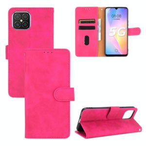 For Huawei nova 8 SE Solid Color Skin Feel Magnetic Buckle Horizontal Flip Calf Texture PU Leather Case with Holder & Card Slots & Wallet(Rose Red) (OEM)