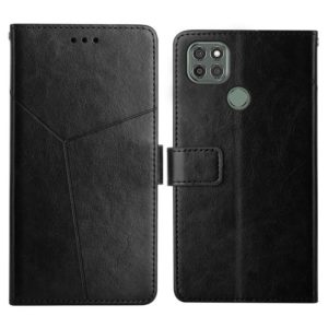 For Motorola Moto G9 Power Y Stitching Horizontal Flip Leather Phone Case with Holder & Card Slots & Wallet & Photo Frame(Black) (OEM)